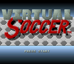 Virtual Soccer title screen for Super Nintendo